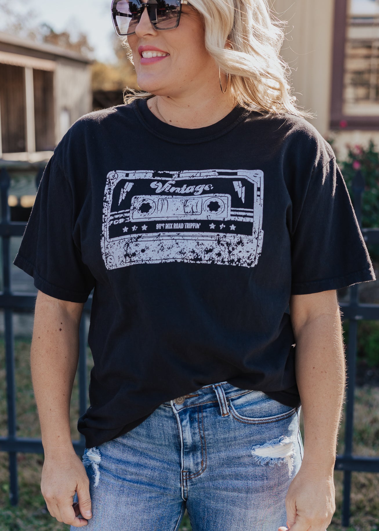 PRE-ORDER: Vintage Cassette Tee *Black (S-3X)