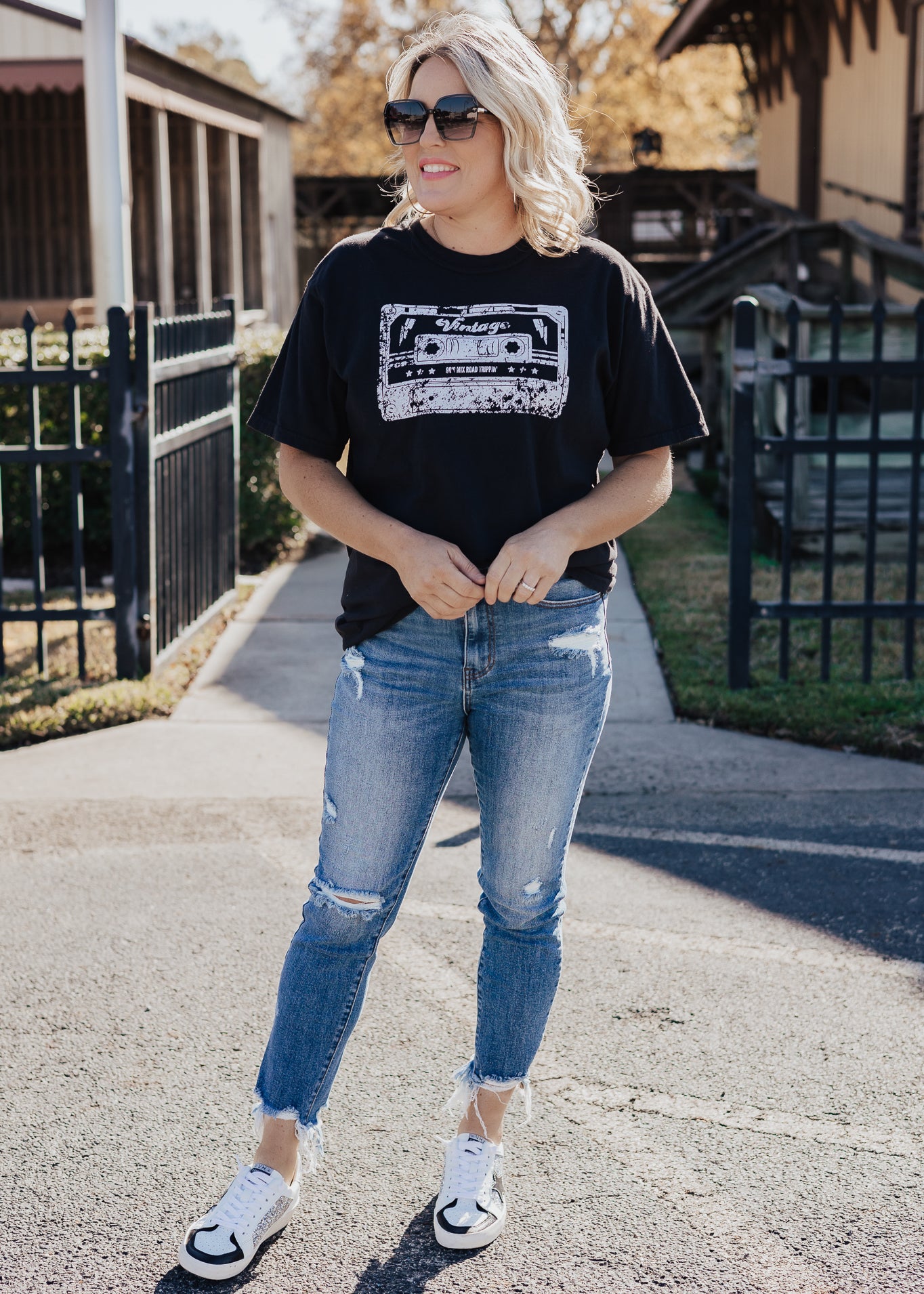 PRE-ORDER: Vintage Cassette Tee *Black (S-3X)