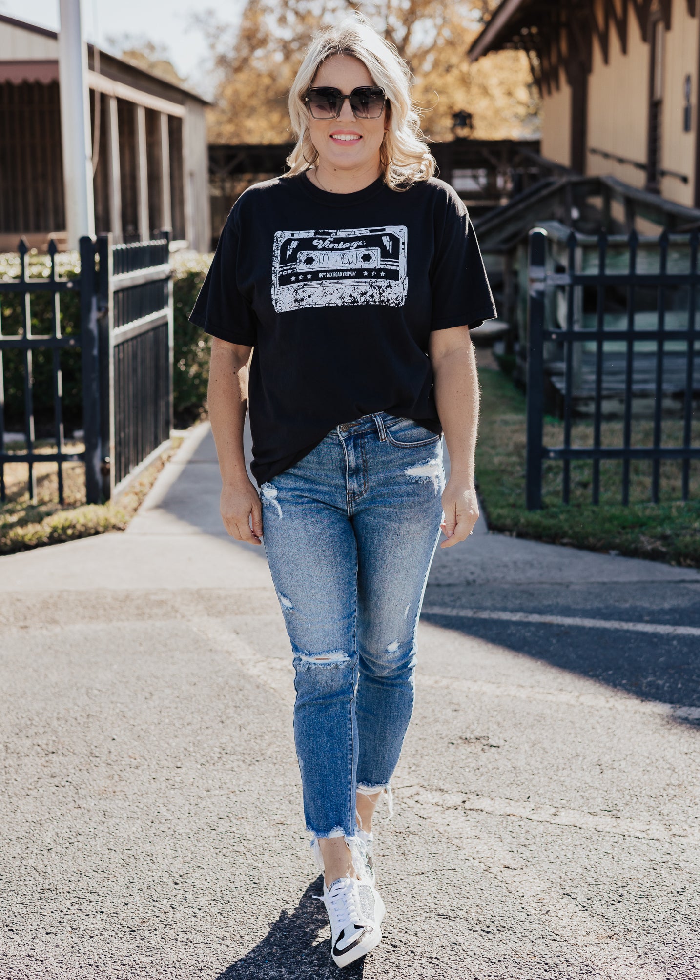 PRE-ORDER: Vintage Cassette Tee *Black (S-3X)