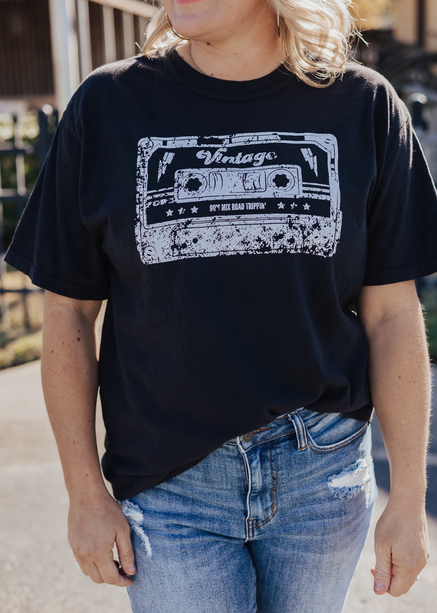 PRE-ORDER: Vintage Cassette Tee *Black (S-3X)