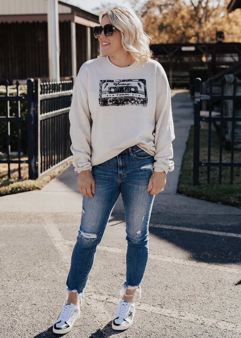 Vintage Cassette Sweatshirt *Dust (S-2X)