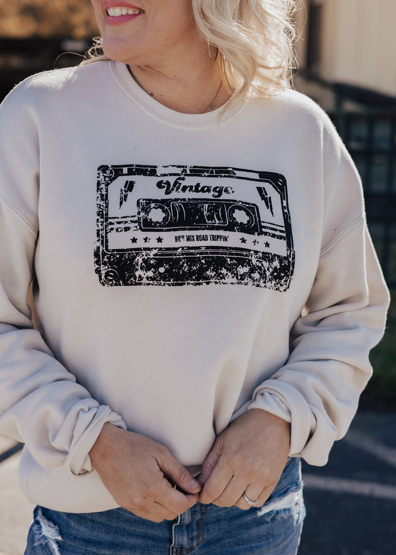 Vintage Cassette Sweatshirt *Dust (S-2X)