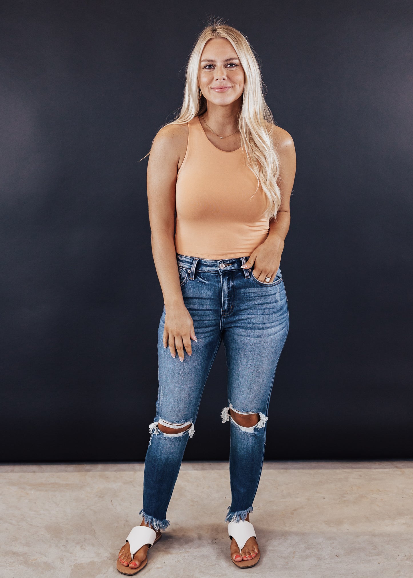 High Neck Crop Tank *MANGO