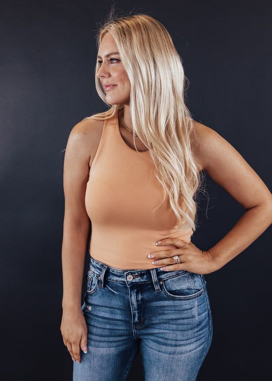 High Neck Crop Tank *MANGO