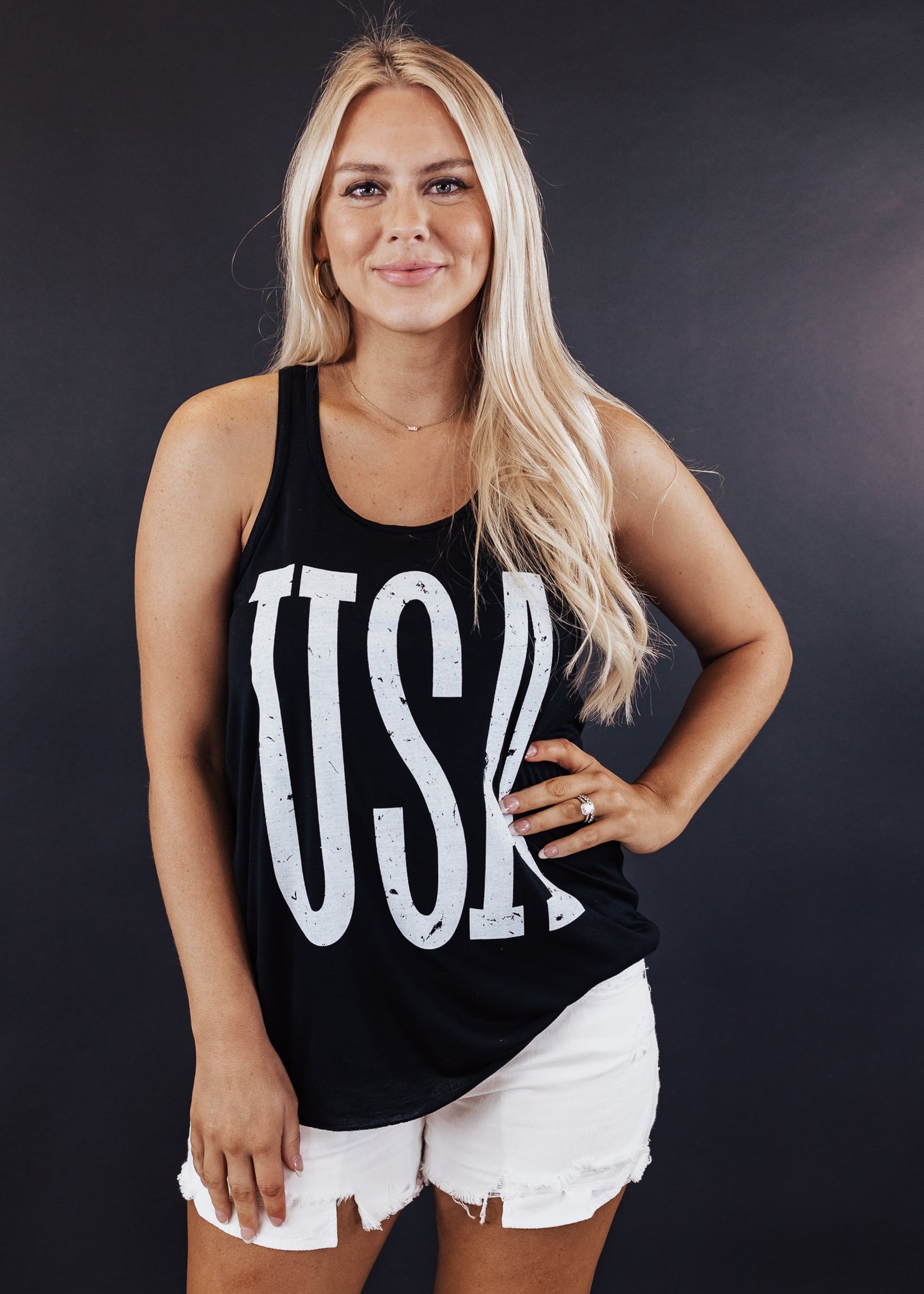 USA Flowy Tank *Black (XS-2X)