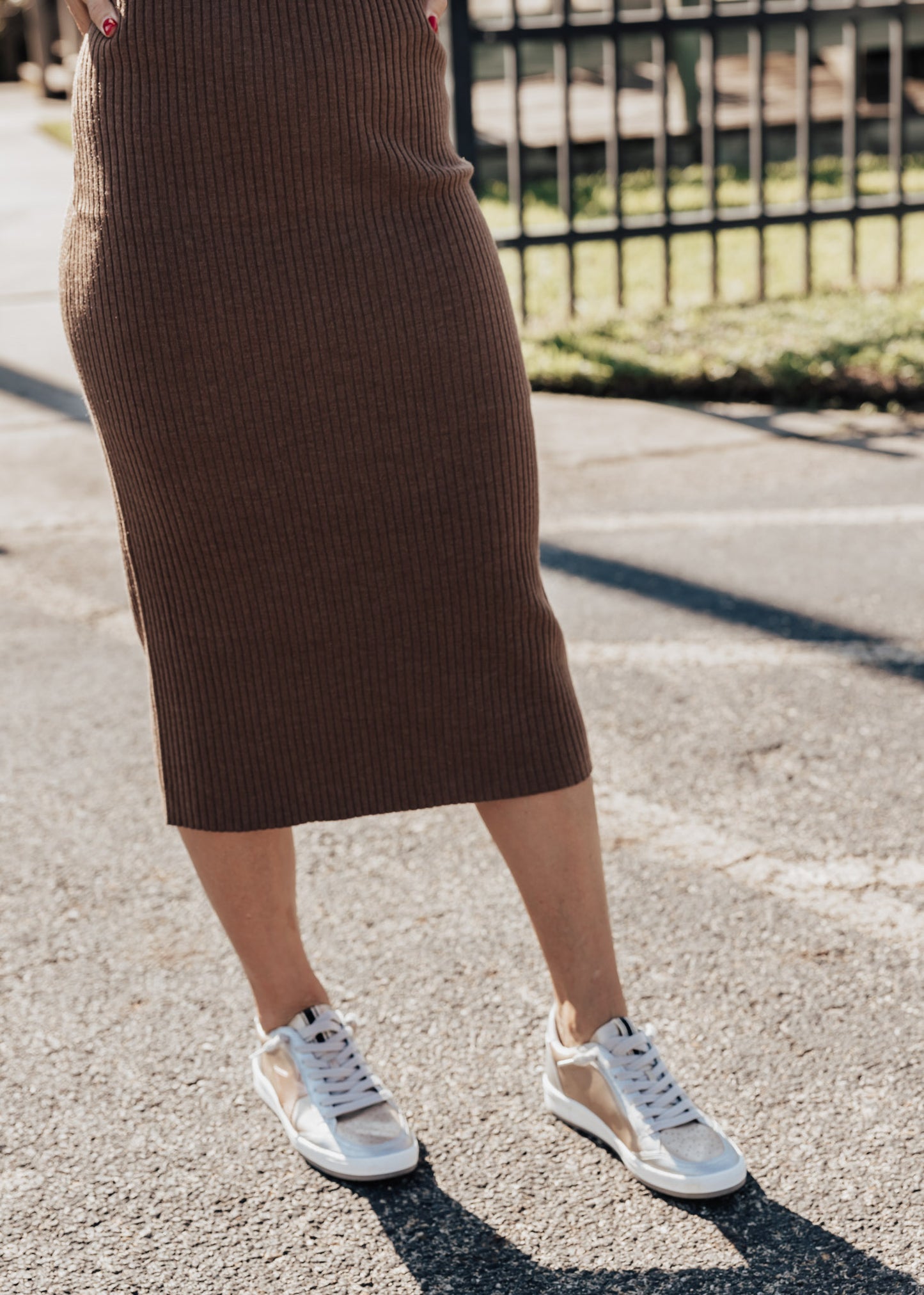 SMALL: April Rib Dress (XS-L) *BROWN