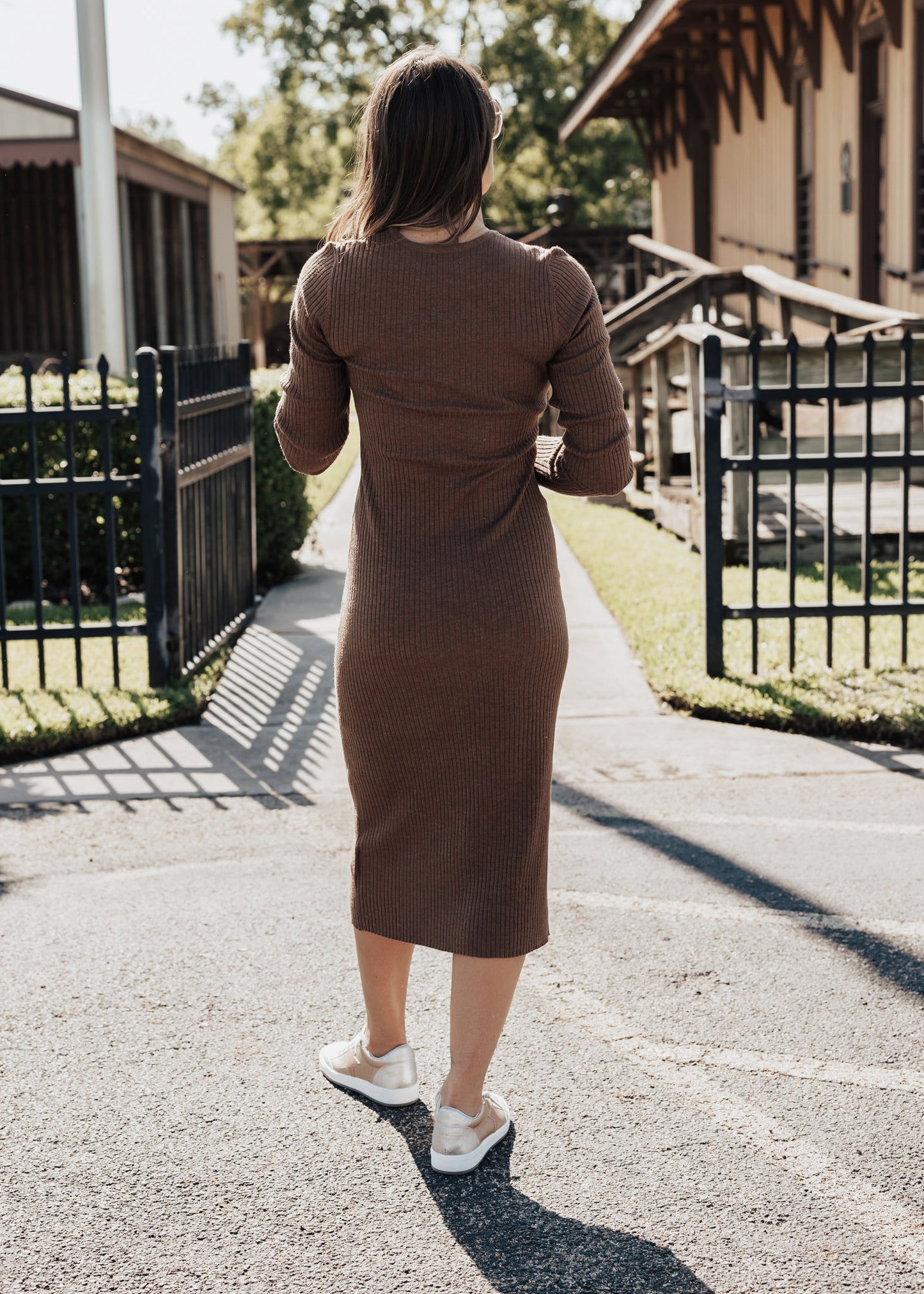 SMALL: April Rib Dress (XS-L) *BROWN