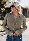 Drew Button Top *OLIVE