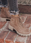 SIZE 6: Pouch Lace Up Boot (6-11) *TAUPE
