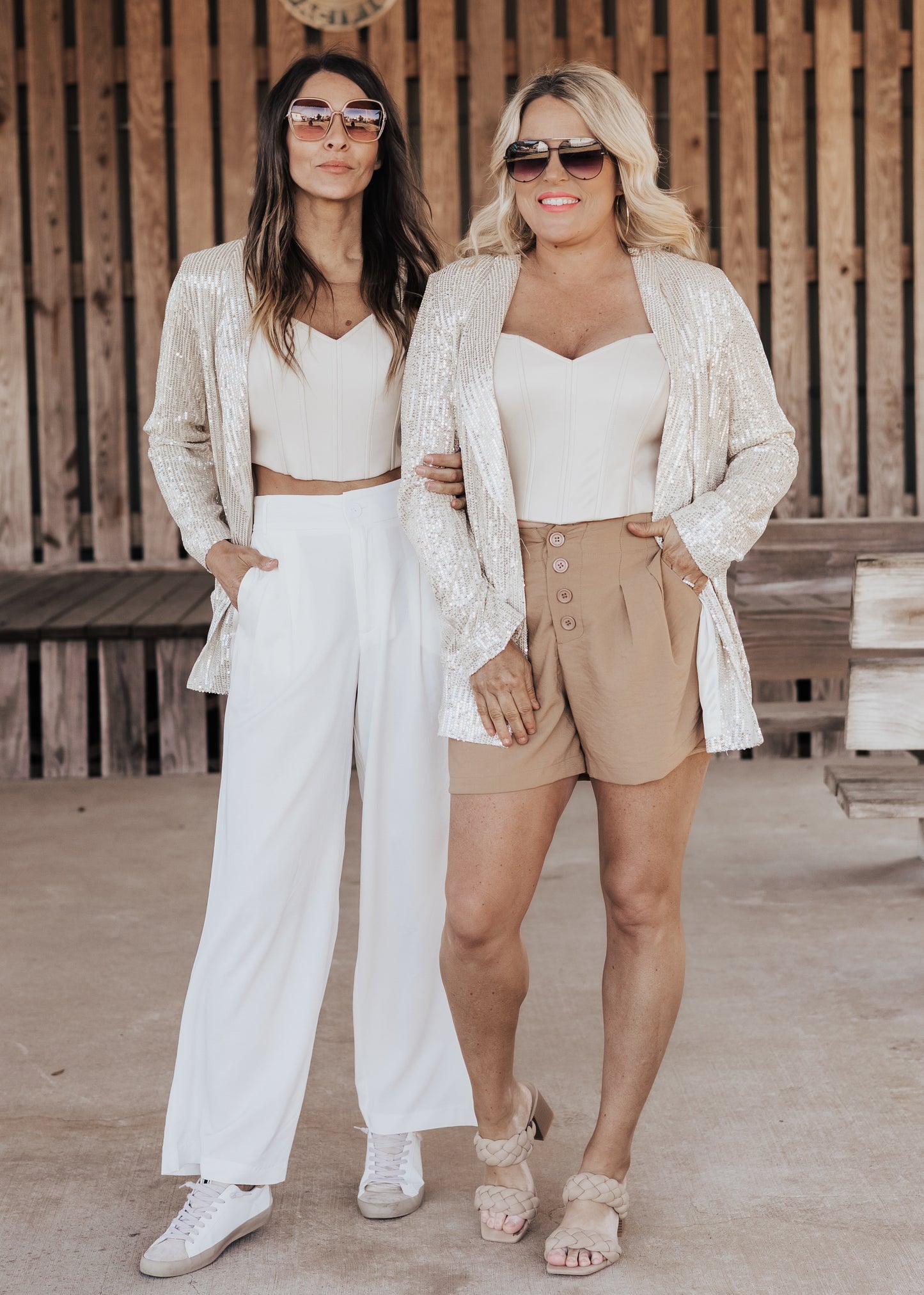 SMALL: Sweetheart Faux Leather Top *ECRU