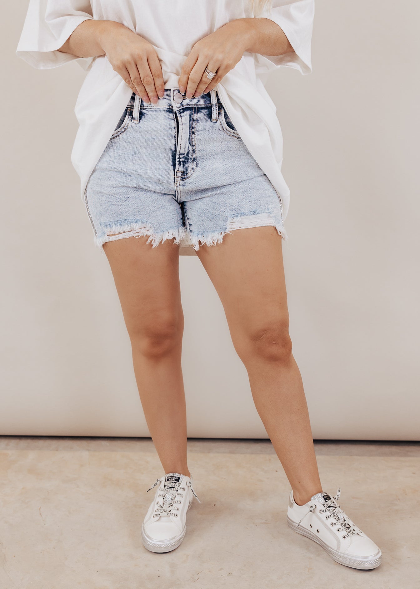 2X: Risen Rhinestone Shorts (S-3X)