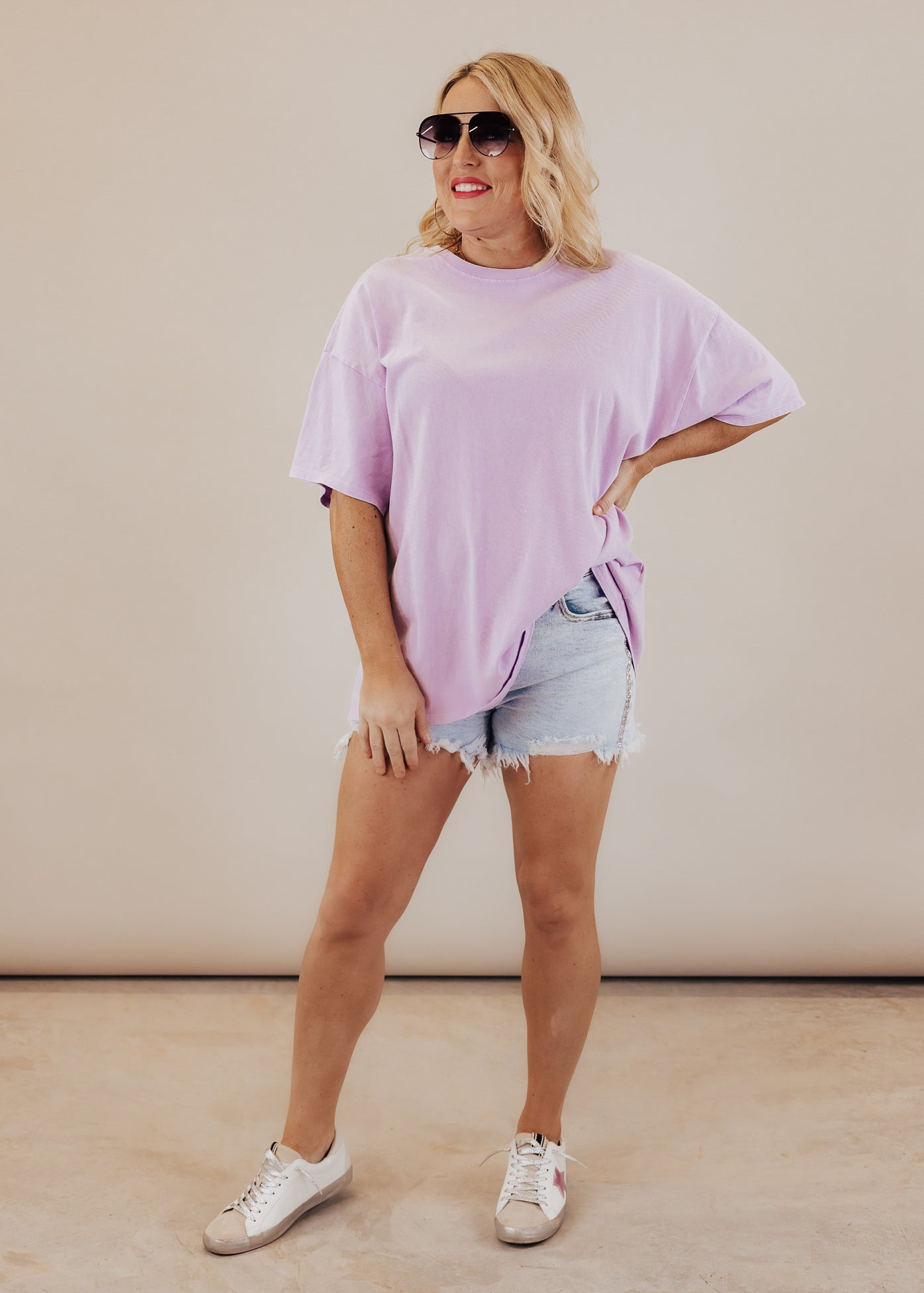 Oversized Charlie Top *PURPLE