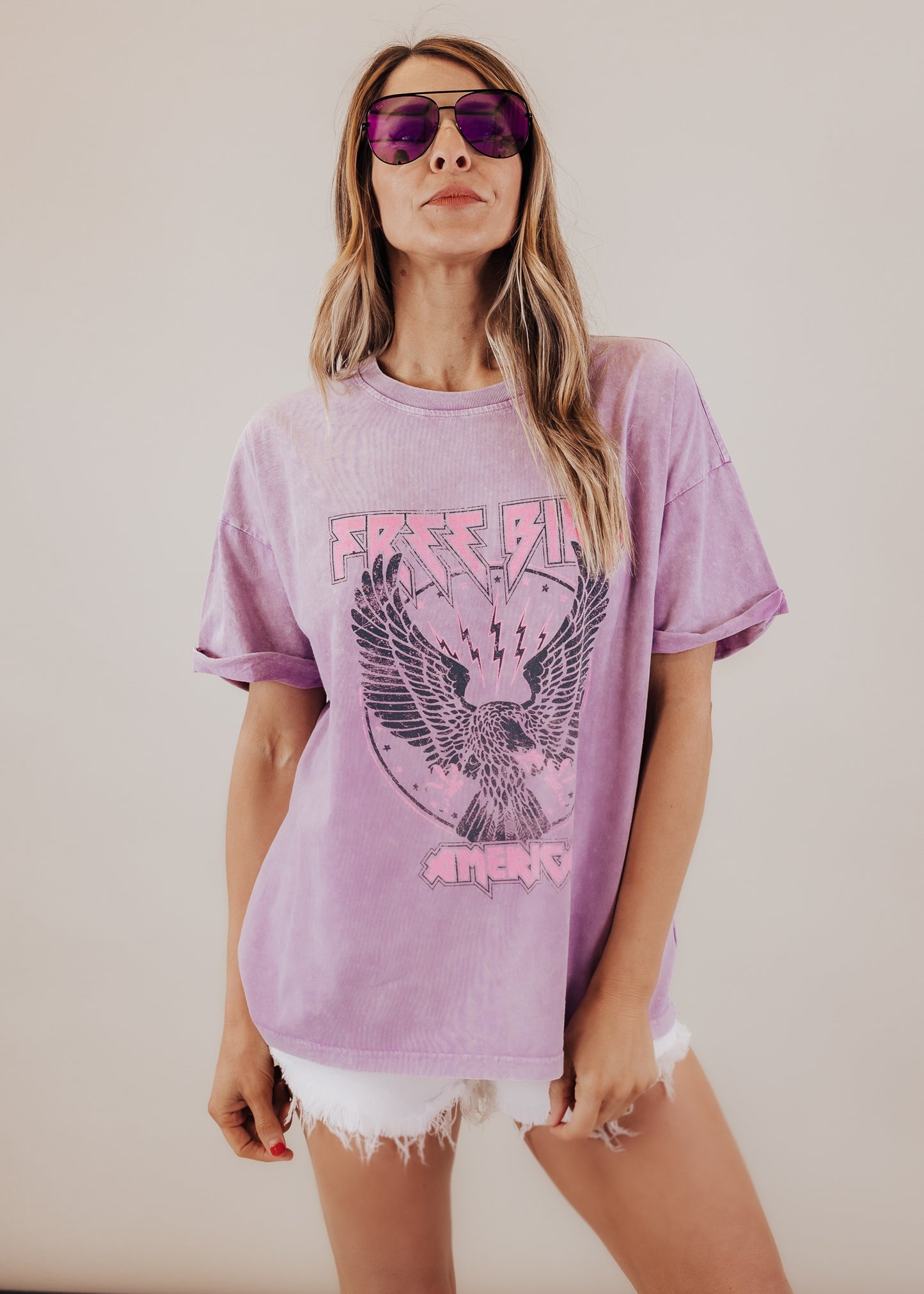 #34 Free Bird America Top (S-3X) *MINERAL PURPLE