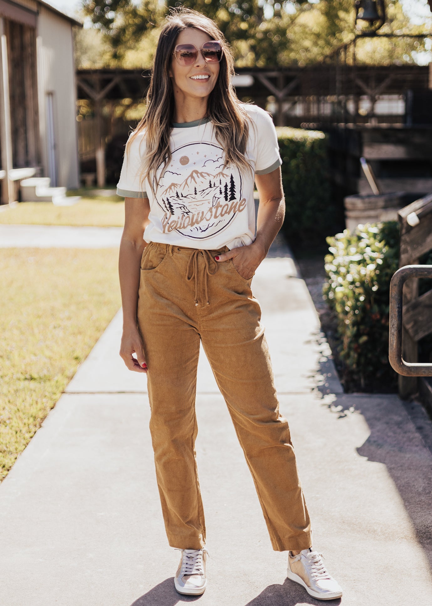 Ann Corduroy Ruffle Top Pants *DIJON