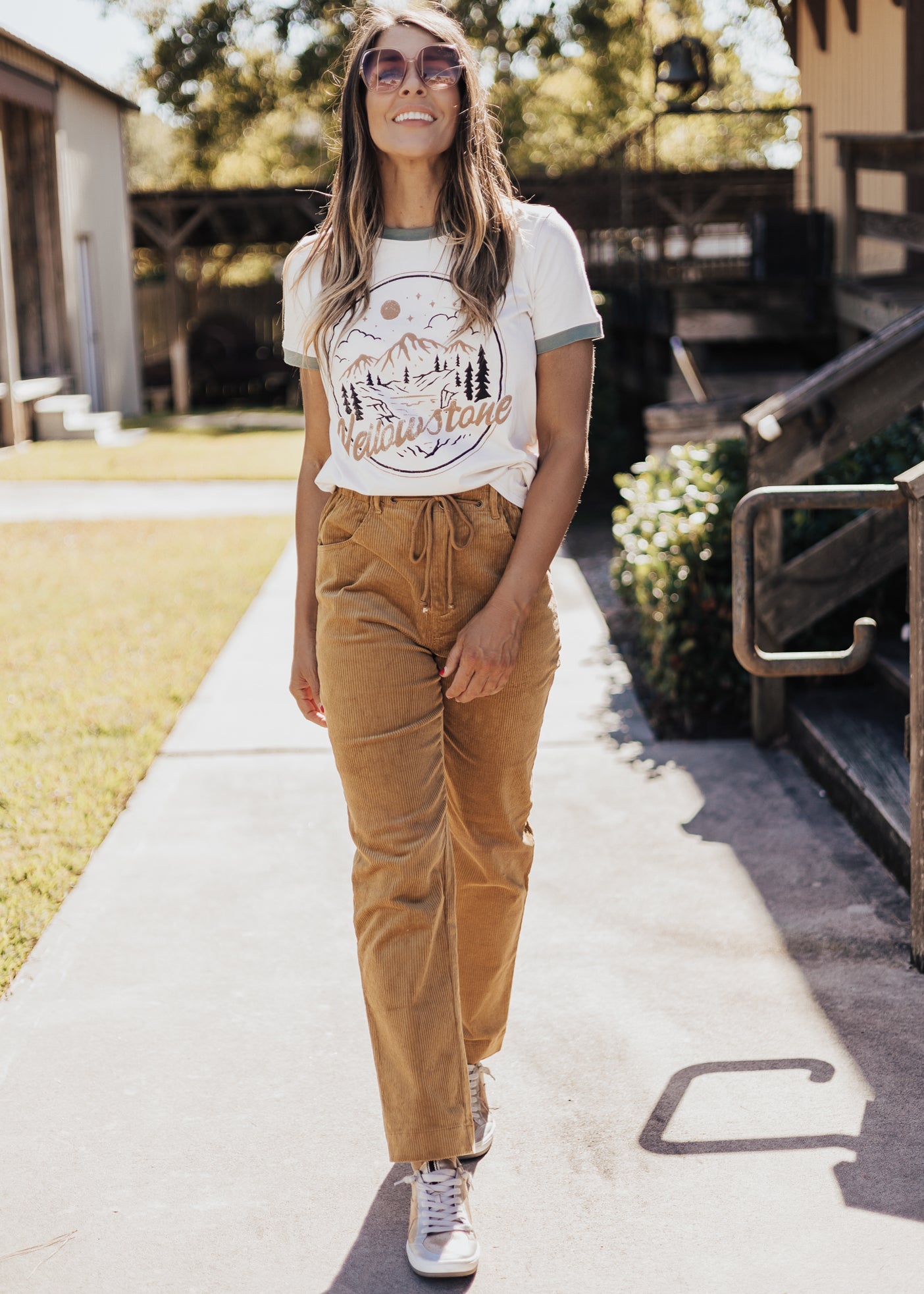 Ann Corduroy Ruffle Top Pants *DIJON