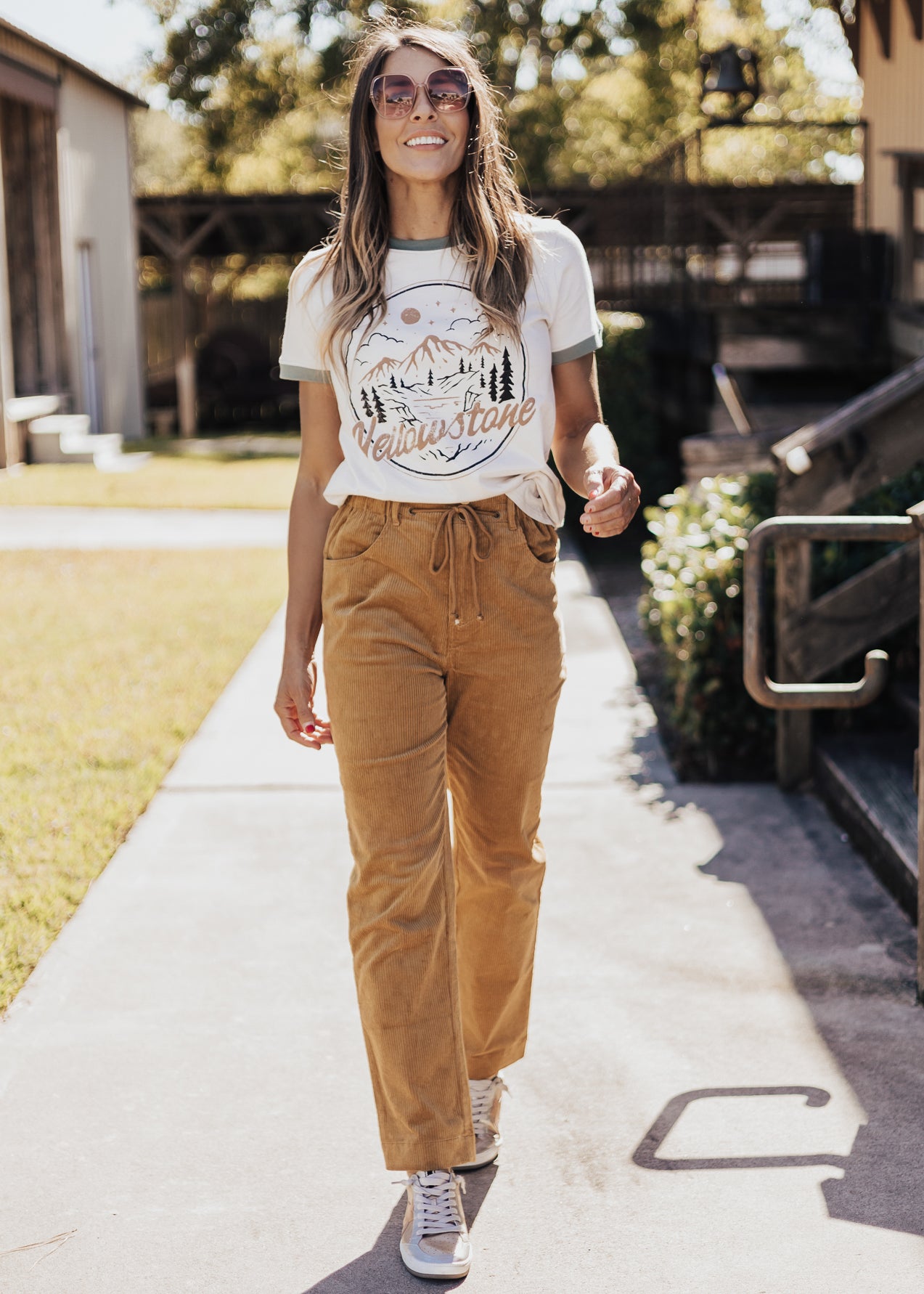 Ann Corduroy Ruffle Top Pants *DIJON