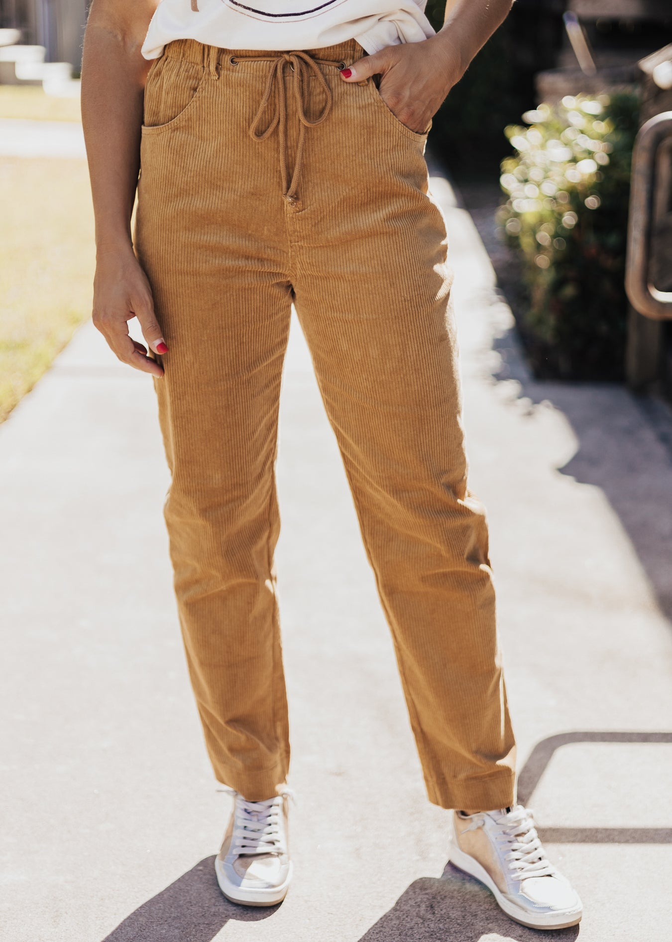 Ann Corduroy Ruffle Top Pants *DIJON