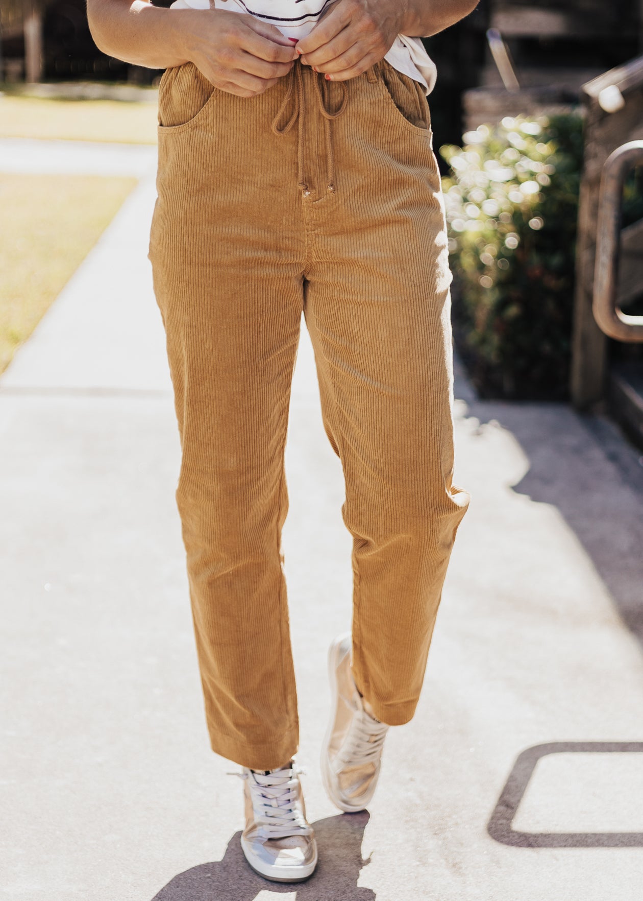 Ann Corduroy Ruffle Top Pants *DIJON