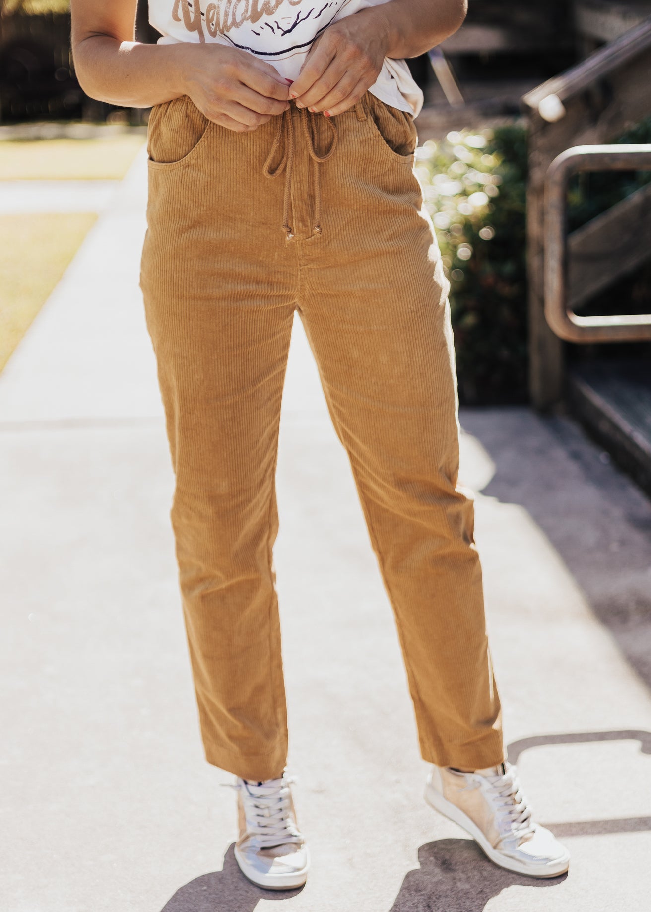 Ann Corduroy Ruffle Top Pants *DIJON