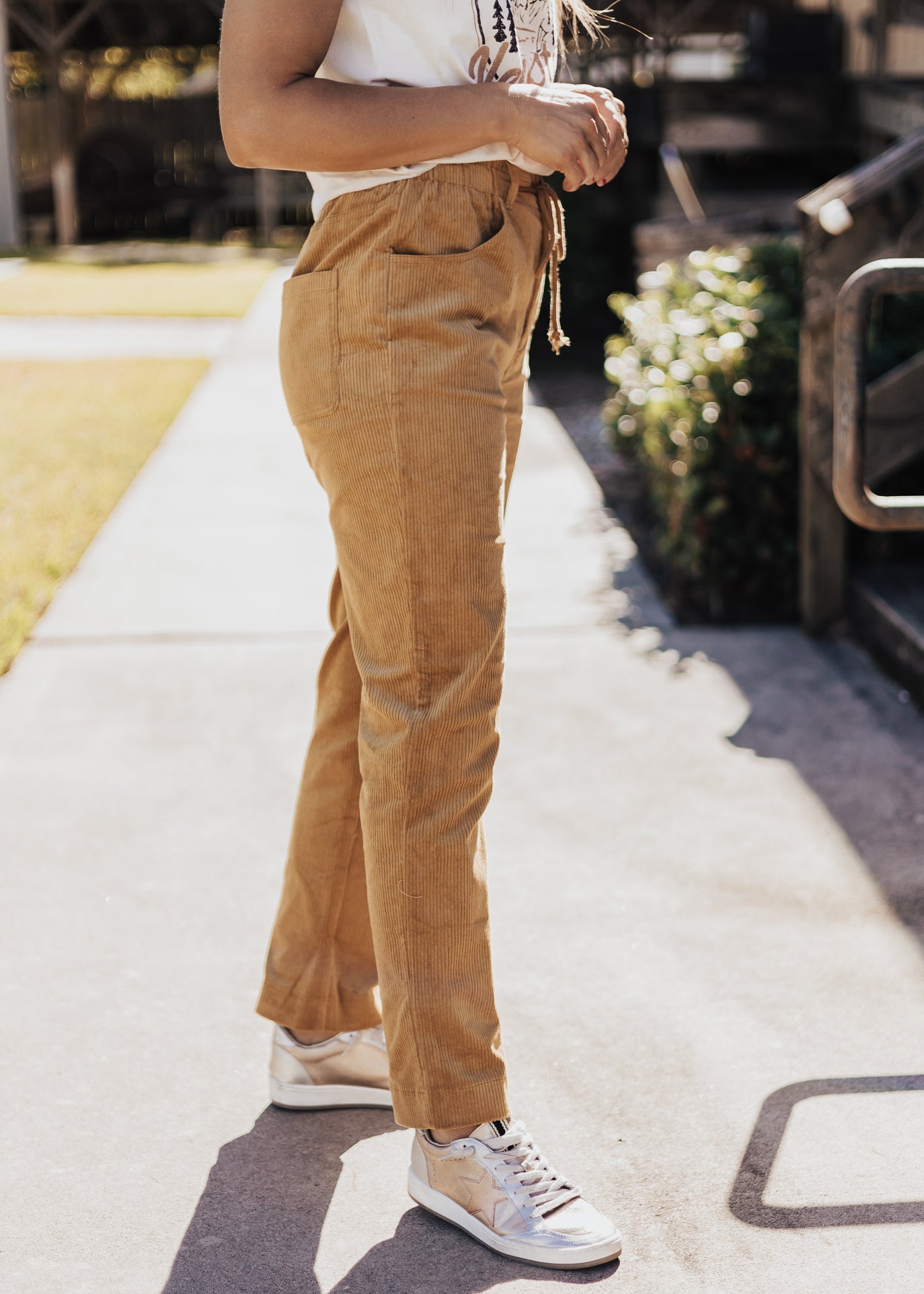 Ann Corduroy Ruffle Top Pants *DIJON