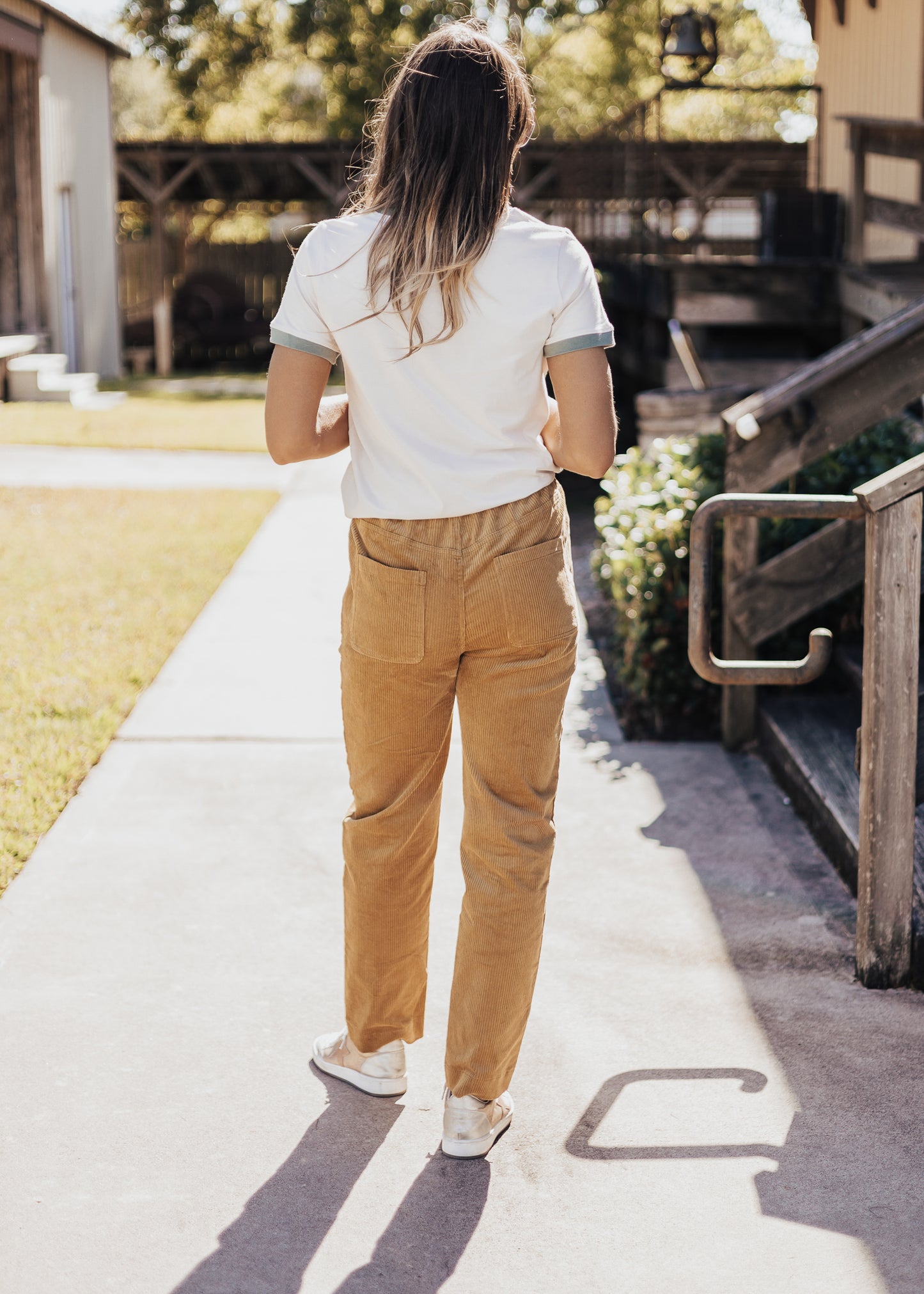 Ann Corduroy Ruffle Top Pants *DIJON