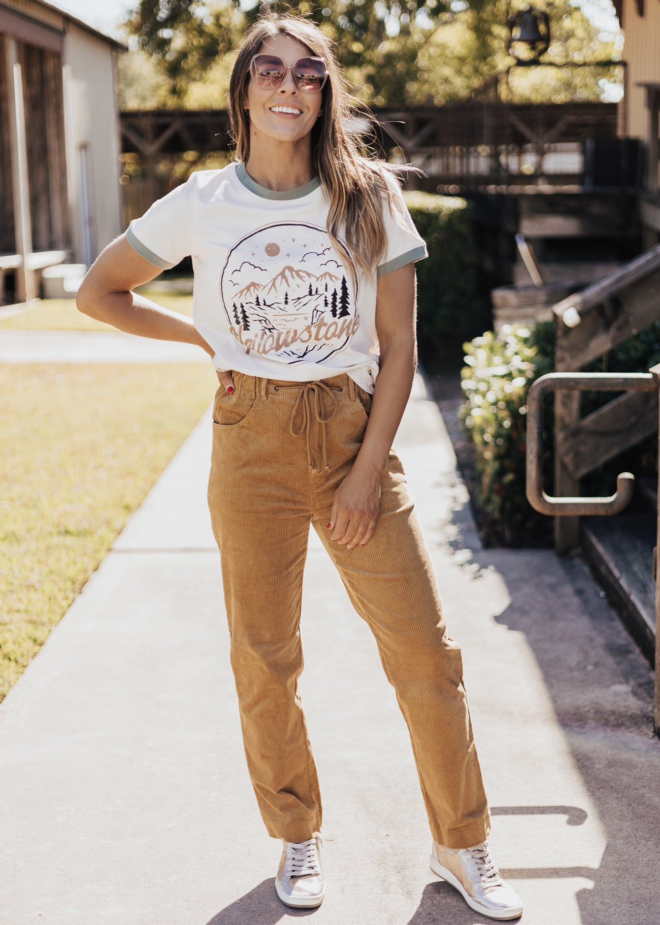 Ann Corduroy Ruffle Top Pants *DIJON