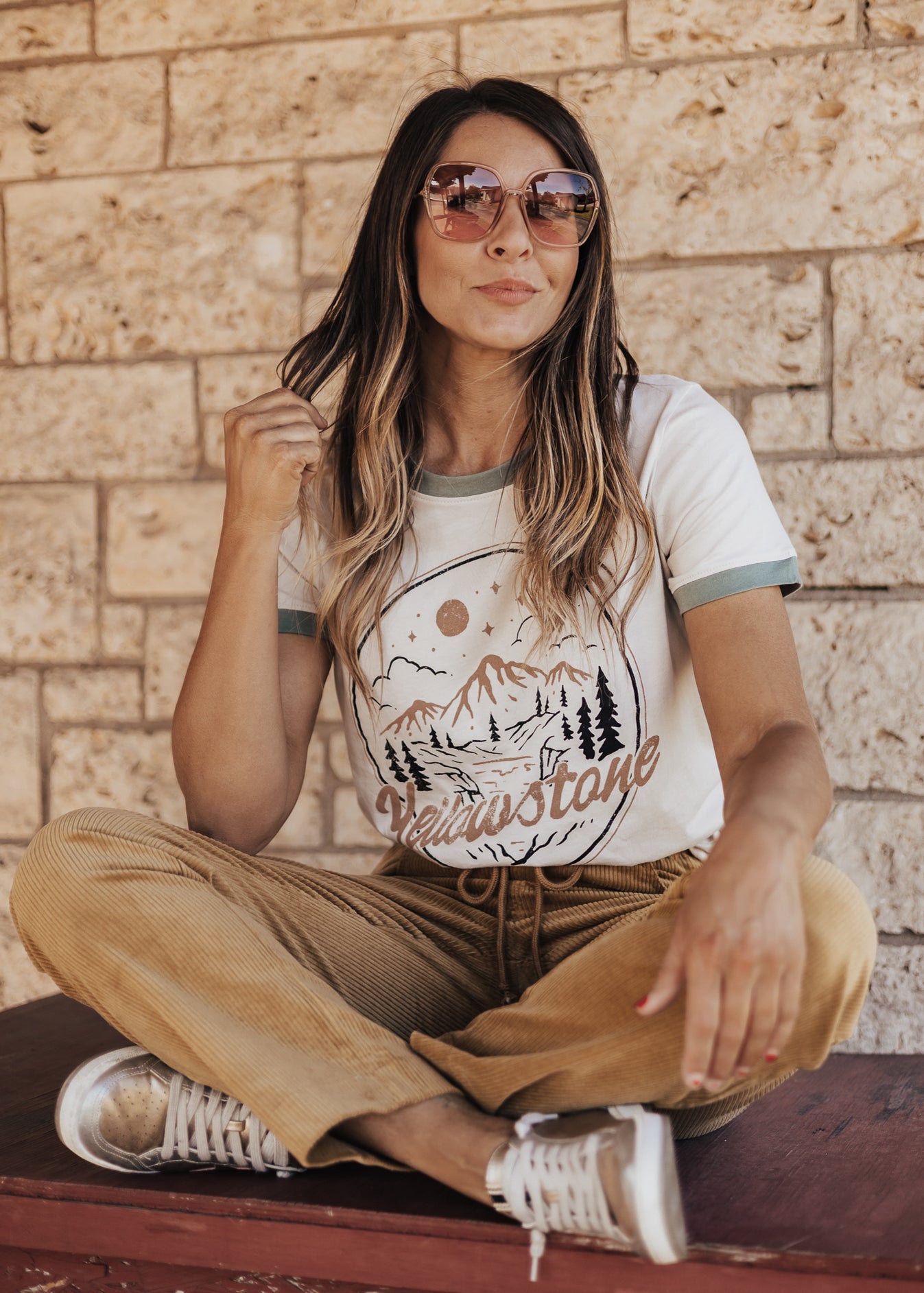 Ann Corduroy Ruffle Top Pants *DIJON