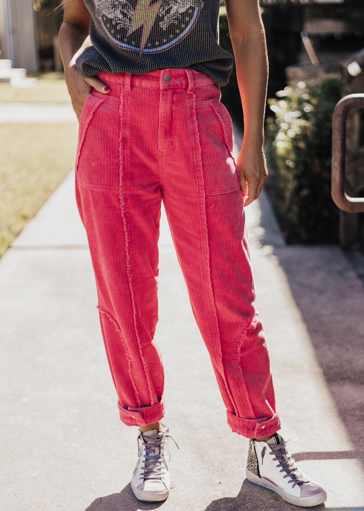 Pol Corduroy Pants *PINK