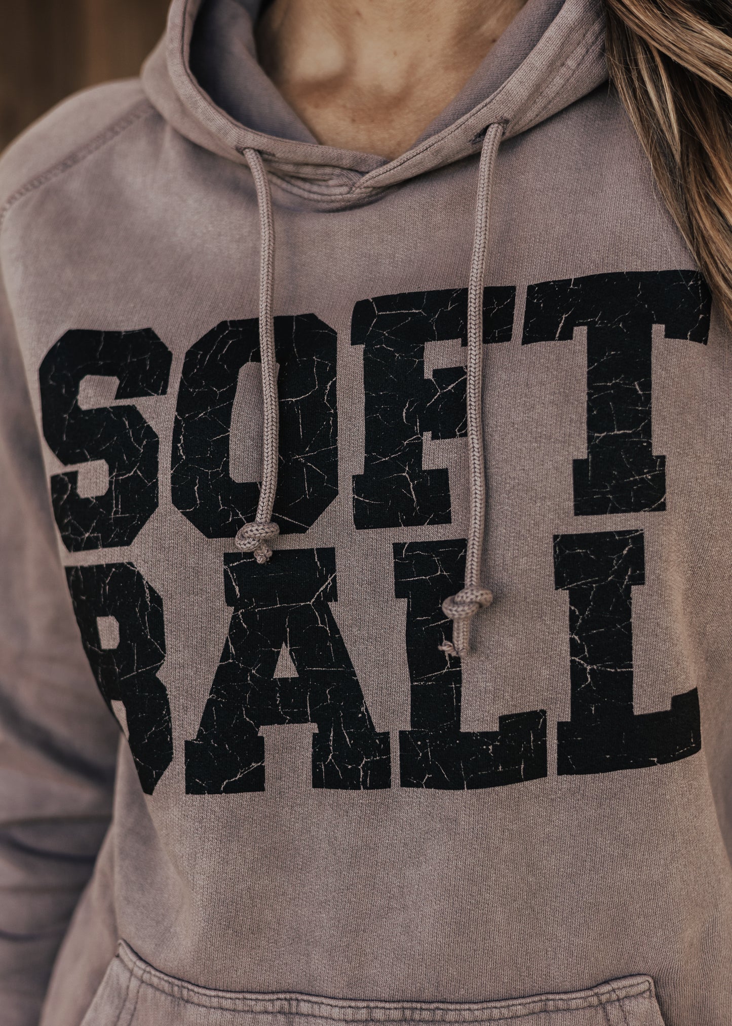 SOFTBALL Vintage Raglan Hoodie *Zinc (S-3X)