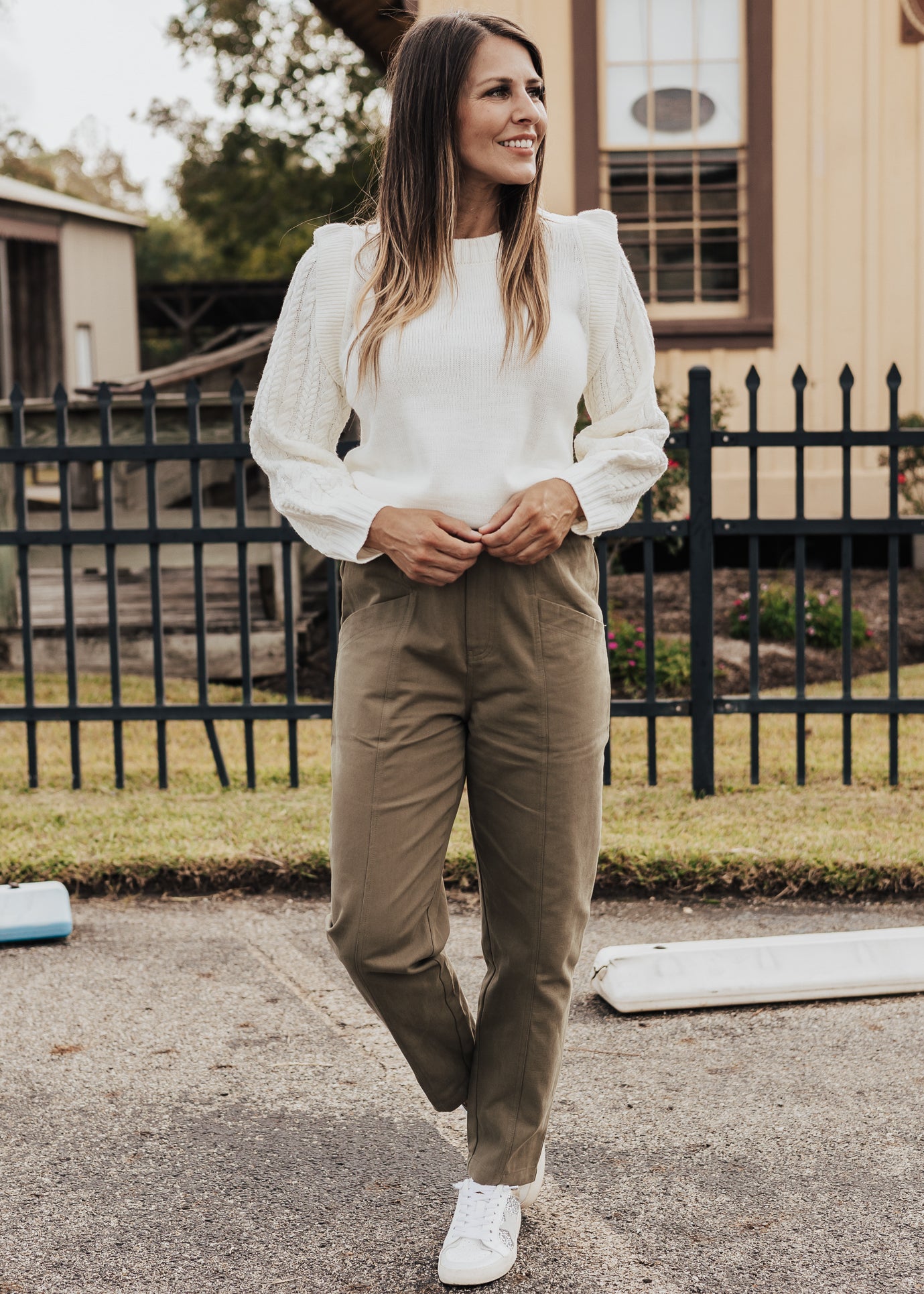 SMALL: Bailey Sweater Blouse *IVORY