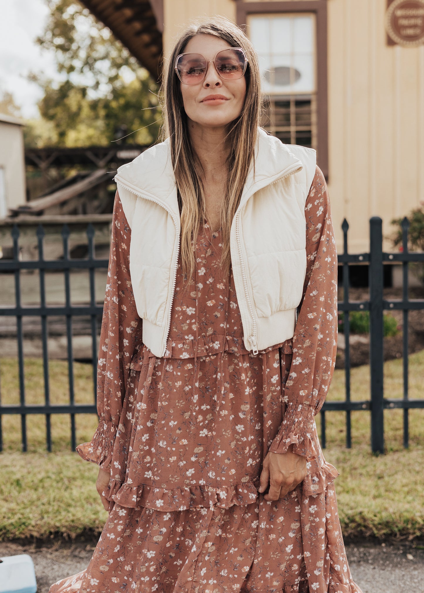 SMALL: Fitted Puff Vest *CREAM