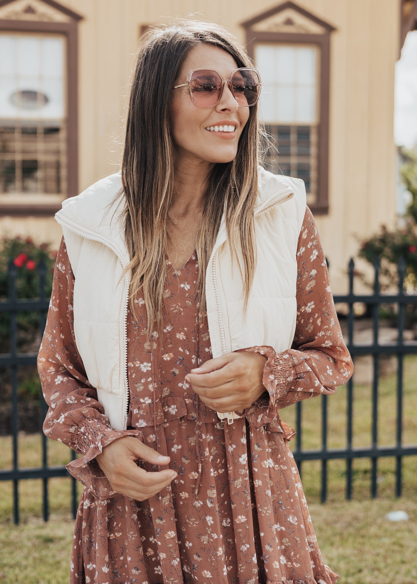 SMALL: Fitted Puff Vest *CREAM