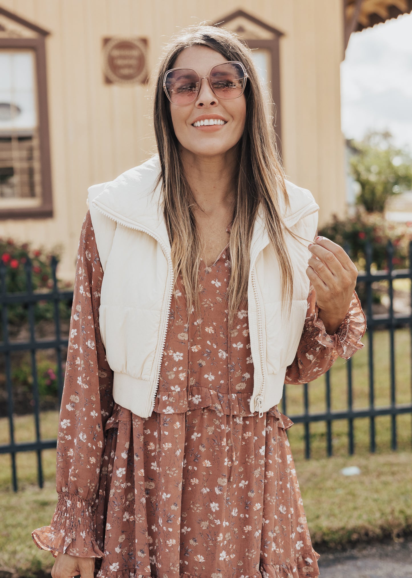 SMALL: Fitted Puff Vest *CREAM