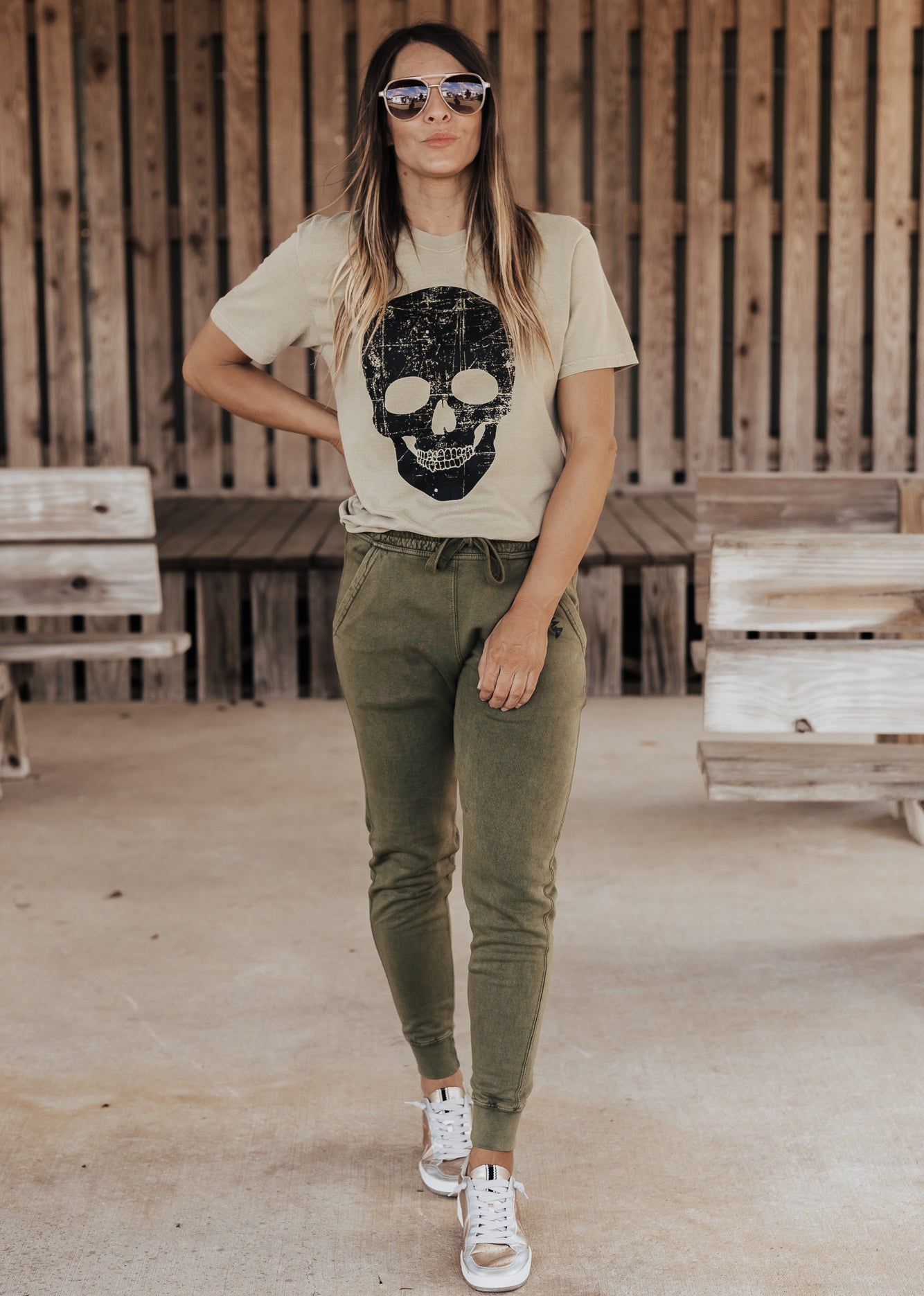 Pre-Order: Mama Vintage Joggers *Olive (S-3X)