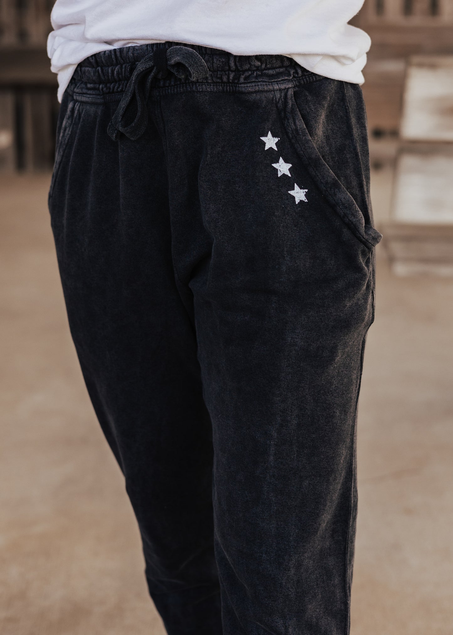 Pre-Order: Star Vintage Joggers *Black (S-3X)