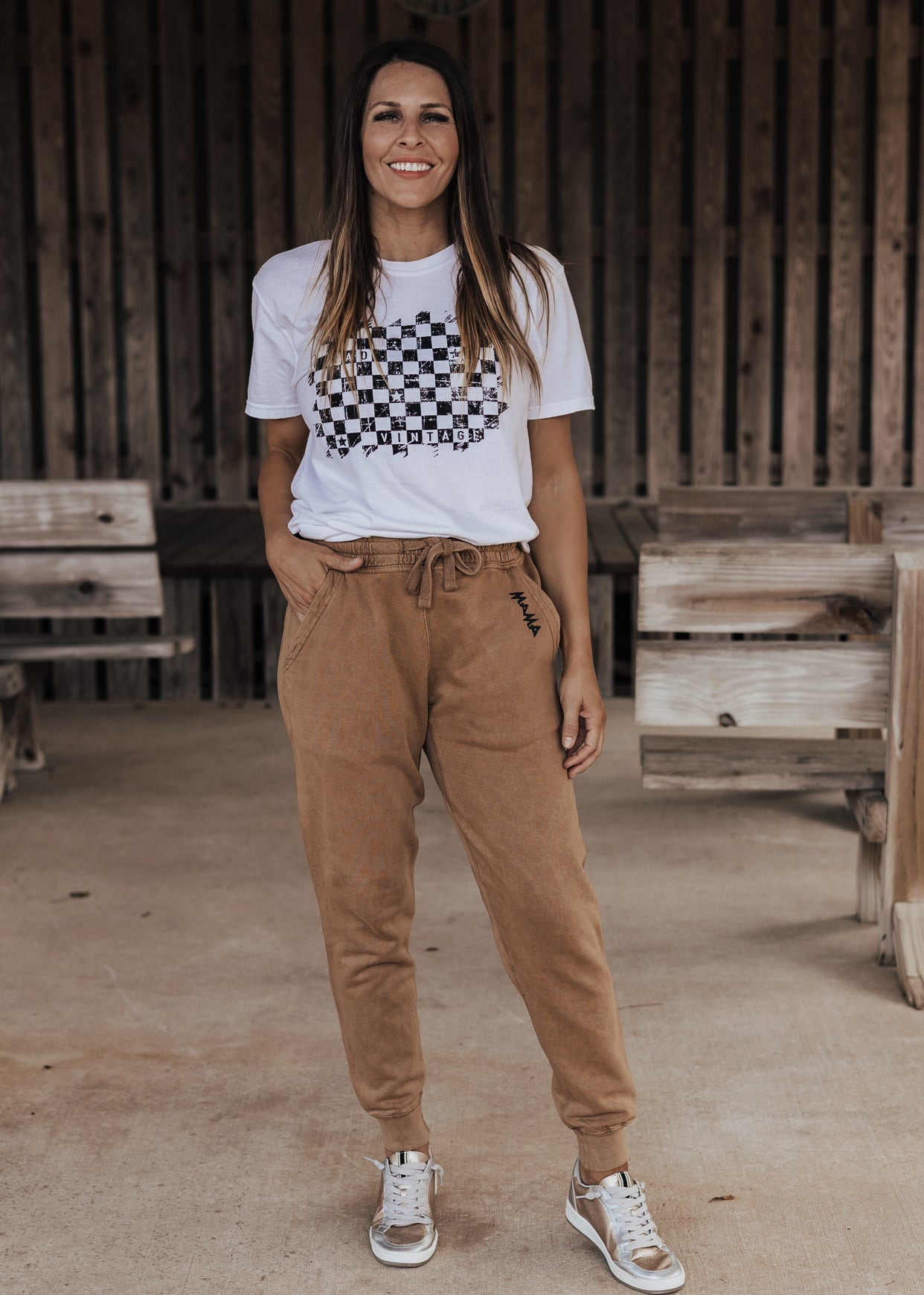 Mama Vintage Joggers *Camel (S-3X)