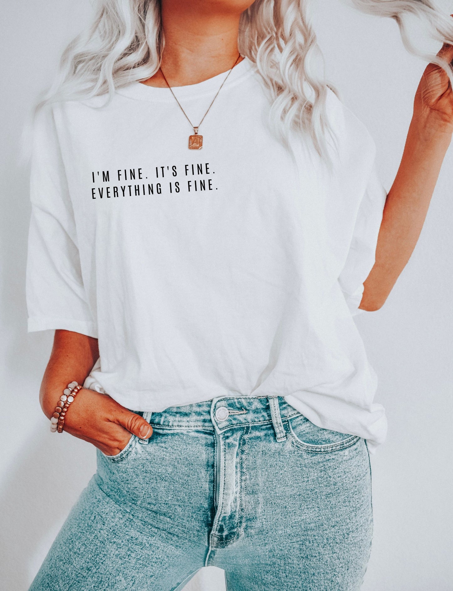 Everything is Fine Tee *White (S-3X)