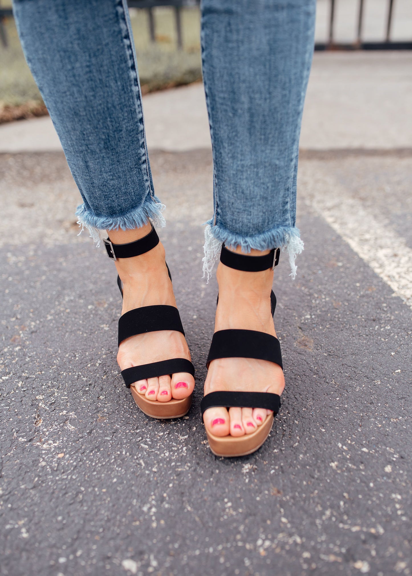 SIZE 6.5: Phonic Wedge Shoe (5.5-11) *BLACK