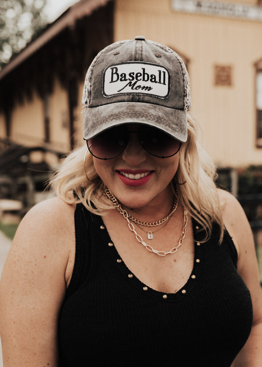 Baseball Mom Cap *LEOPARD