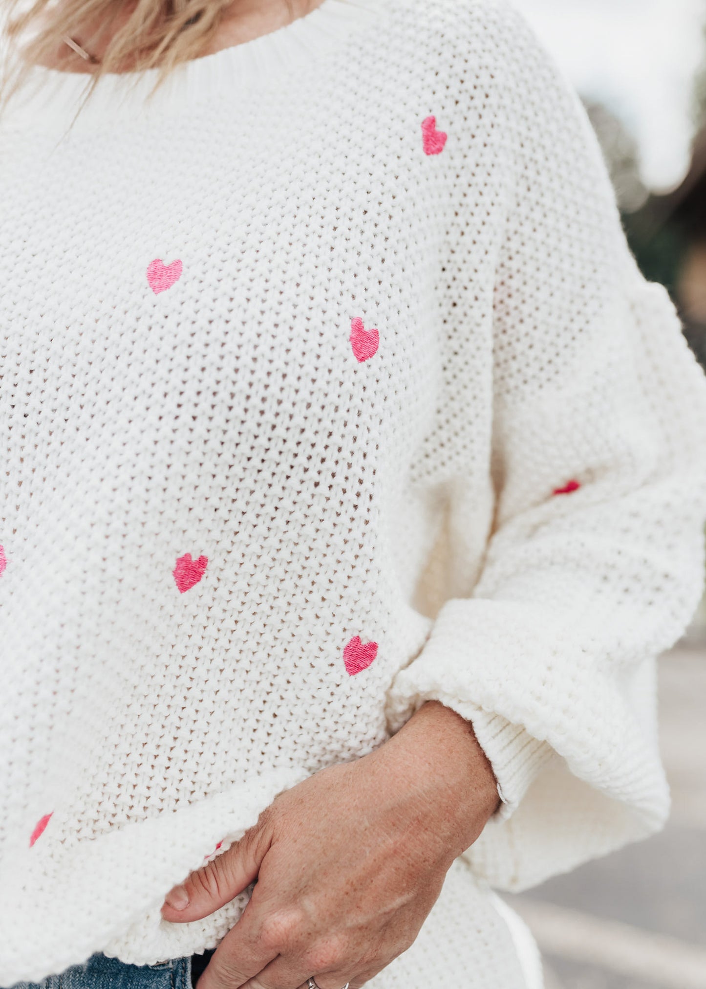 Heart Sweater (S-3X) *PINK
