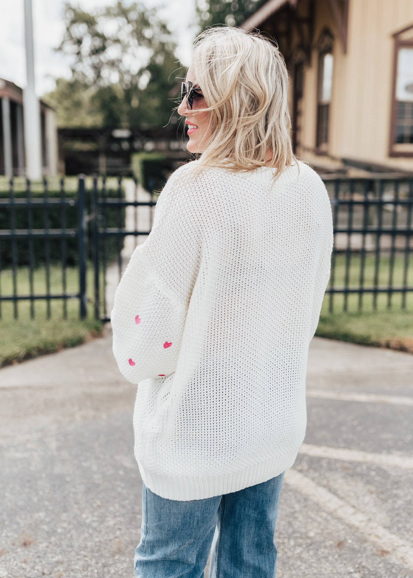 Heart Sweater (S-3X) *PINK