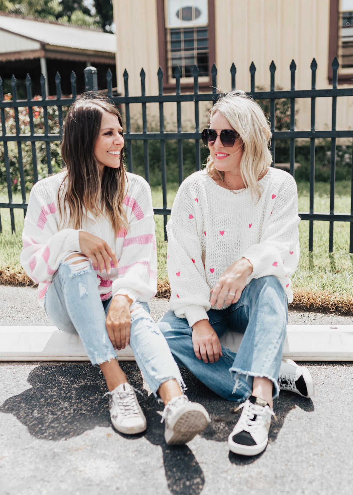 Heart Sweater (S-3X) *PINK