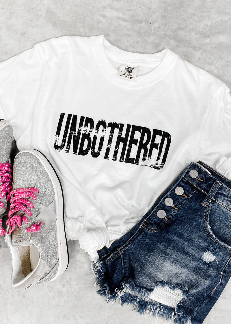 Unbothered Tee *White (S-3X)