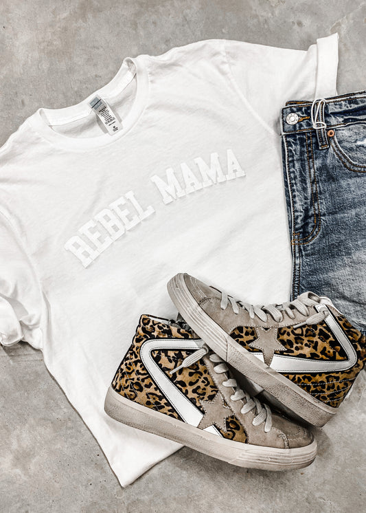 Rebel Mama Monochrome *White w/ White Puff Ink (S-3X)