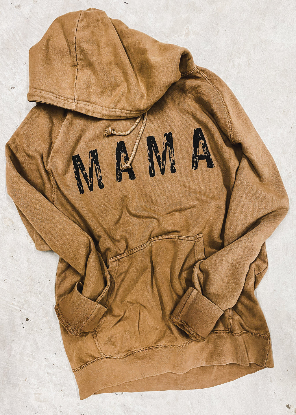 PRE-ORDER: Original Mama Vintage Raglan Hoodie *Camel (M-3X)
