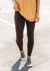 High Waist Leggings Brown ( One Size & One Size Plus )
